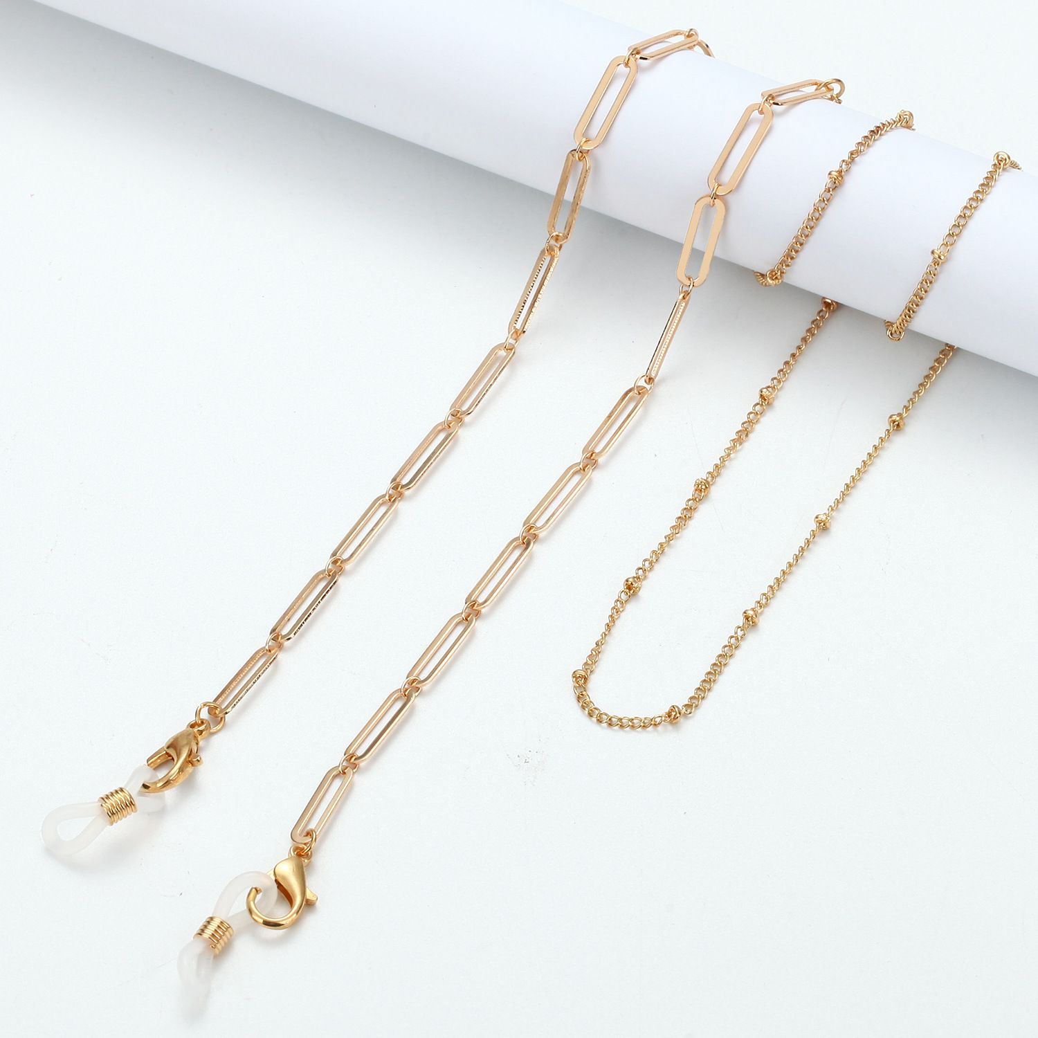 Mask Chain Holder - Fashion Disc Lanyard Metal Eyeglass Cord