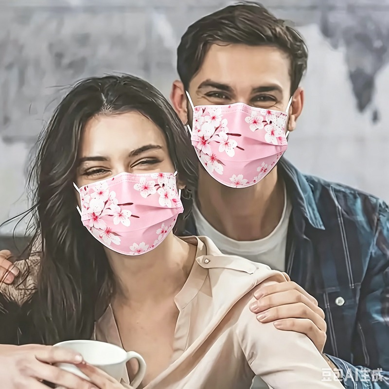 10pcs Floral Star Print Face M - Cloth Face Mask Washable 评论和价格