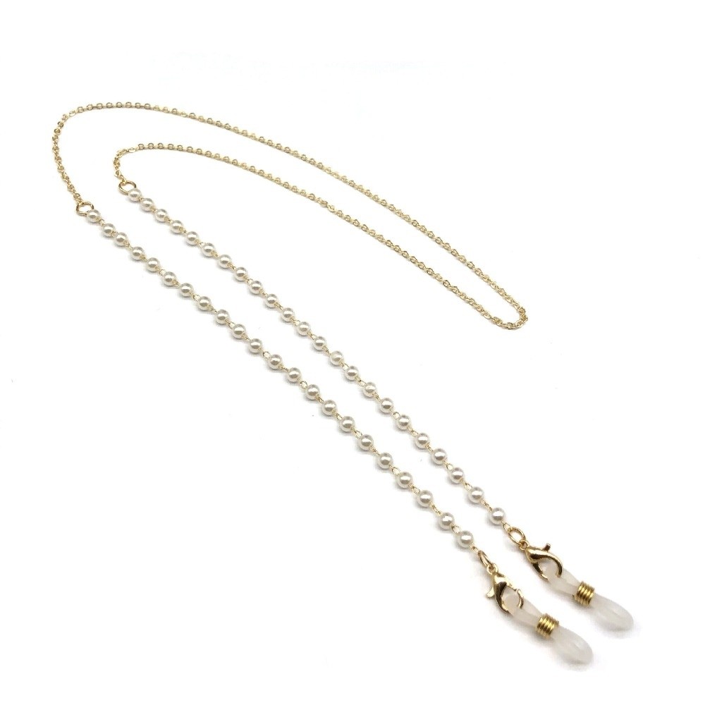 Fashion Flower Beads Eyeglass  - Mask Chain Holder 评论和价格