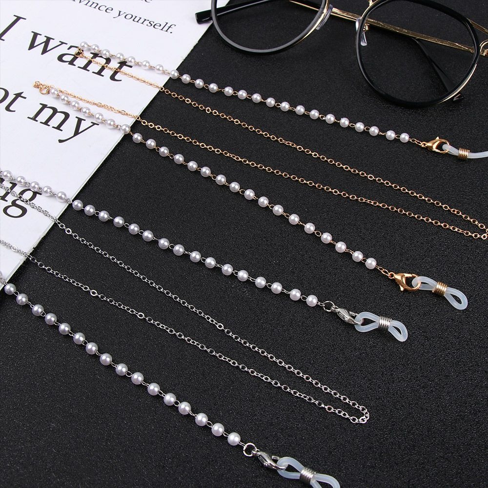 Fashion Flower Beads Eyeglass  - Mask Chain Holder 评论和价格